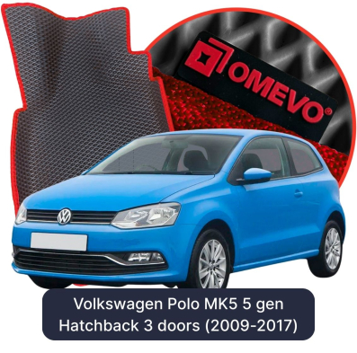 EVA Autoteppiche OMEVO für Volkswagen Polo MK5 5. gen Schrägheck 3 Türen (2009-2017)