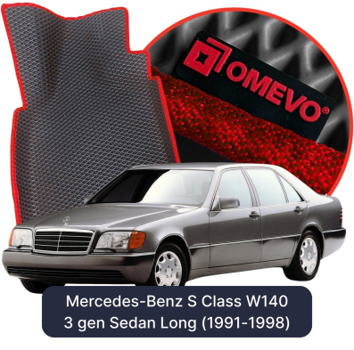 EVA Autoteppiche OMEVO für Mercedes-Benz S-Klasse W140 3 gen Sedan Long (1991-1998)