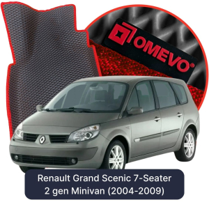 OMEVO 5D Pro EVA Fußmatten für Renault Grand Scenic 7-Sitzer 2 gen Minivan (2004-2009)