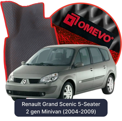 EVA Autoteppiche OMEVO für Renault Grand Scenic 5-Sitzer  2 gen Minivan (2004-2009)