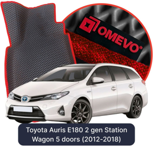 OMEVO 5D Pro EVA Fußmatten für Toyota Auris Hybrid E180 2 gen Kombi (2012-2018)