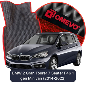 OMEVO 5D Pro EVA Fußmatten für BMW 2 Gran Tourer 7-Sitzer F46 1 gen Minivan (2014-2022)