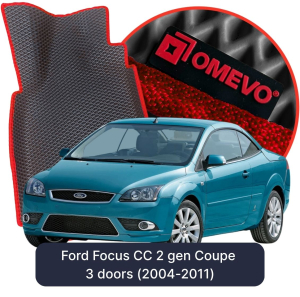 OMEVO 5D Pro EVA Fußmatten für Ford Focus CC 2. gen Coupe 3 Türen (2004-2011)