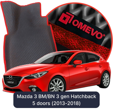 EVA Autoteppiche OMEVO für Mazda 3 BM/BN 3 gen Hatchback 5 Türen (2013-2018)
