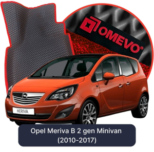 OMEVO 5D Pro EVA Fußmatten für Opel Meriva B 2. gen Minivan (2010-2017)