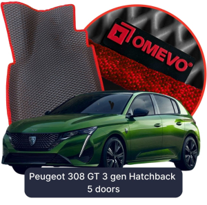 OMEVO 5D Pro EVA Fußmatten für Peugeot 308 GT 3 gen Hatchback 5 Türen (2021-2026)