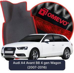 OMEVO 5D Pro EVA Fußmatten für Audi A4 Avant B8 4 gen Kombi (2007-2016)