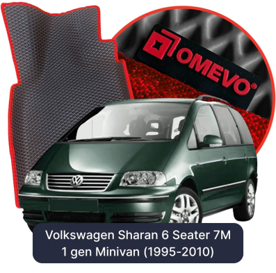 EVA Autoteppiche OMEVO für Volkswagen Sharan 6-Sitzer 7M 1. gen Minivan (1995-2010)