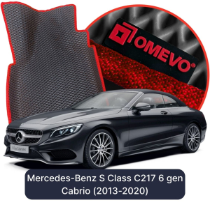 OMEVO 5D Pro EVA Fußmatten für Mercedes-Benz S Klasse C217 6 gen Cabrio (2013-2020)