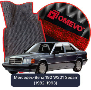 OMEVO 5D Pro EVA Fußmatten für Mercedes-Benz 190 W201 Limousine (1982-1993)