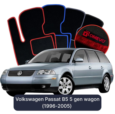 Velours-Autofußmatten OMEVO für Volkswagen Passat B5 5 gen Kombi (1996-2005)