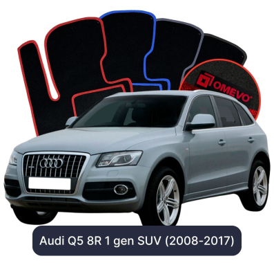 Velours-Autofußmatten OMEVO für Audi Q5 8R 1 gen SUV (2008-2017)