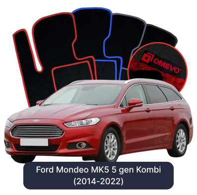 Velours-Autofußmatten OMEVO für Ford Mondeo MK5 5 gen Kombi (2014-2022)