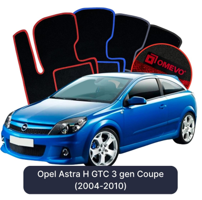 Velours-Autofußmatten OMEVO für Opel Astra H GTC 3 gen Coupe (2004-2010)