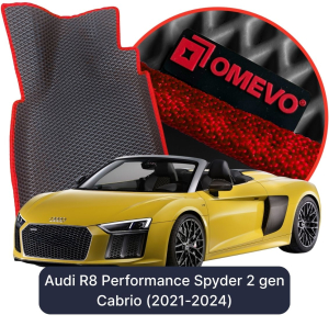 OMEVO 5D Pro EVA Fußmatten für Audi R8 Performance Spyder 2 gen Cabrio (2021-2024)