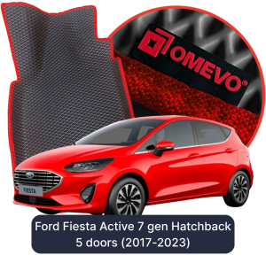 OMEVO 5D Pro EVA Fußmatten für Ford Fiesta Active 7. gen Hatchback (2017-2023)