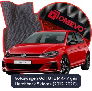 OMEVO 5D Pro EVA Fußmatten für Volkswagen Golf GTE MK7 7. Gen Hatchback (2012-2020)