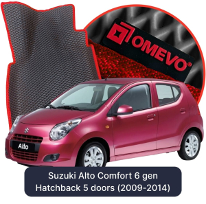 OMEVO 5D Pro EVA Fußmatten für Suzuki Alto Comfort 6 gen Hatchback 5 Türen (2009-2014)