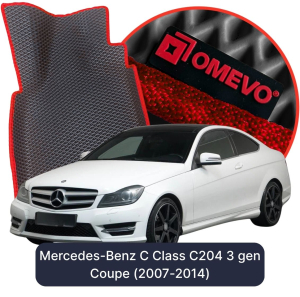OMEVO 5D Pro EVA Fußmatten für Mercedes-Benz C-Klasse C204 3 gen Coupe (2007-2014)