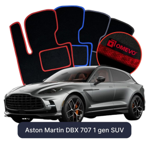 OMEVO Velours-Autofußmatten für Aston Martin DBX 707 1 gen SUV (2000-2026)