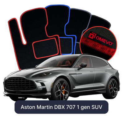 Velours-Autofußmatten OMEVO für Aston Martin DBX 707 1 gen SUV (2000-2026)