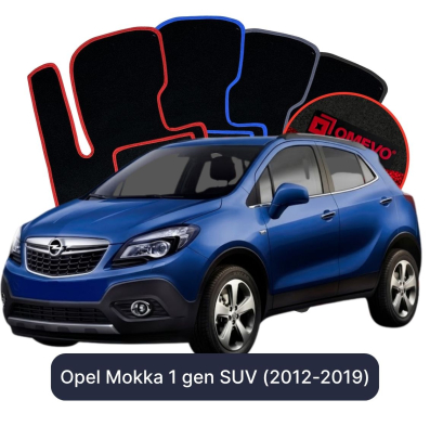 Velours-Autofußmatten OMEVO für Opel Mokka 1 gen SUV (2012-2019)