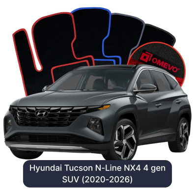 Velours-Autofußmatten OMEVO für Hyundai Tucson N-Line NX4 4 gen SUV (2020-2025)