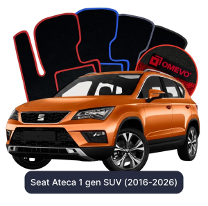 OMEVO Velours-Autofußmatten für Seat Ateca 1 gen SUV (2016-2025)