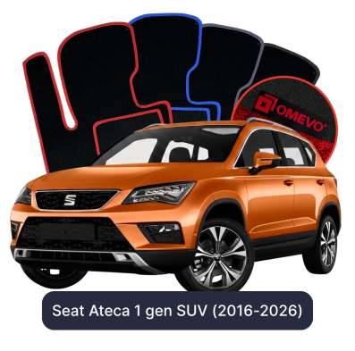 Velours-Autofußmatten OMEVO für Seat Ateca 1 gen SUV (2016-2025)
