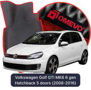OMEVO 5D Pro EVA Fußmatten für Volkswagen Golf GTI MK6 6 gen Hatchback 5 Türen (2008-2016)