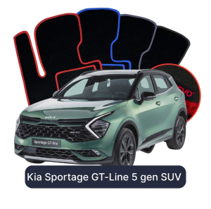 OMEVO Velours-Autofußmatten für Kia Sportage GT 5 gen SUV (2021-2024)