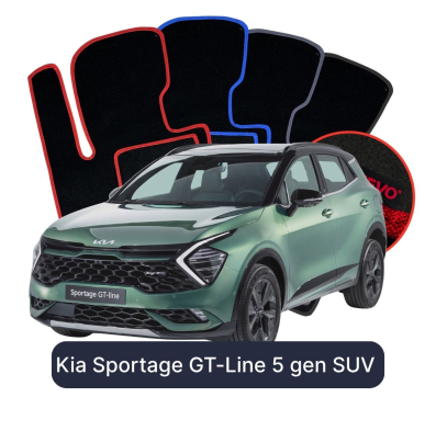Velours-Autofußmatten OMEVO für Kia Sportage GT 5 gen SUV (2021-2024)