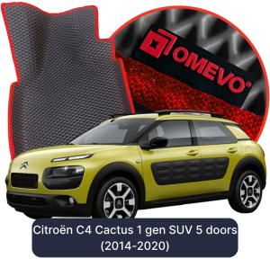OMEVO 5D Pro EVA Fußmatten für Citroën C4 Cactus 1 gen SUV 5 Türen (2014-2020)