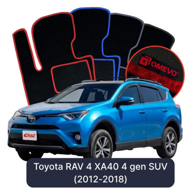 Velours-Autofußmatten OMEVO für Toyota RAV 4 XA40 4 gen SUV (2012-2019)