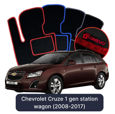 Velours-Autofußmatten OMEVO für Chevrolet Cruze 1 gen Kombi (2008-2017)