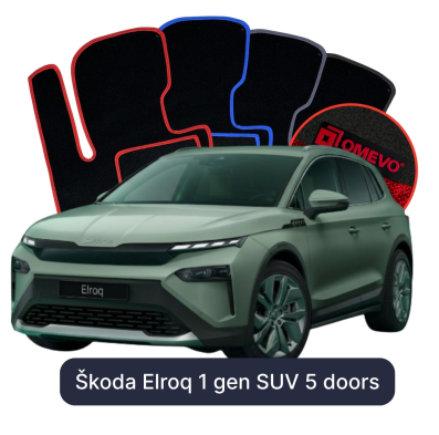 Velours-Autofußmatten OMEVO für Škoda Elroq 1 gen SUV 5 Türen (2025-2025)