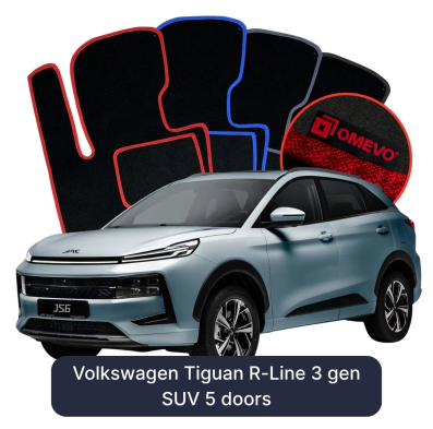 Velours-Autofußmatten OMEVO für JAC JS6 1 gen SUV (2025-2026)