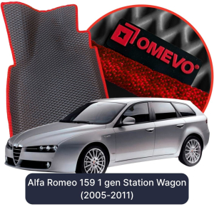 OMEVO 5D Pro EVA Fußmatten für Alfa Romeo 159 1 gen Kombi (2005-2011)