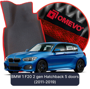 OMEVO 5D Pro EVA Fußmatten für BMW 1 F20 2 gen Hatchback 5 Türen (2011-2019)