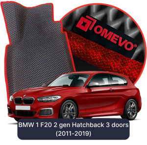 OMEVO 5D Pro EVA Fußmatten für BMW 1 F21 2 gen Hatchback 3 Türen (2011-2019)