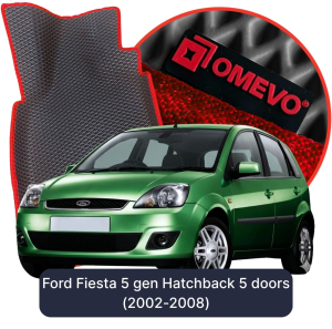 OMEVO 5D Pro EVA Fußmatten für Ford Fiesta 5. gen Hatchback 5 Türen (2002-2008)