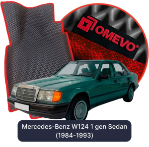 OMEVO 5D Pro EVA Fußmatten für Mercedes-Benz W124 1 gen Limousine (1984-1993)