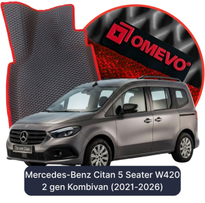 OMEVO 5D Pro EVA Fußmatten für Mercedes-Benz Citan 5-Sitzer W420 2 gen Kombivan (2021-2025)