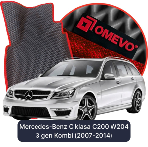 OMEVO 5D Pro EVA Fußmatten für Mercedes-Benz C-Klasse C200 W204 3 gen Kombi (2007-2014)