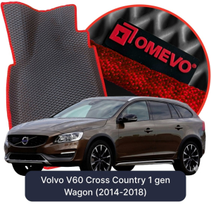 OMEVO 5D Pro EVA Fußmatten für Volvo V60 Cross Country 1. Gen Kombi (2014-2018)