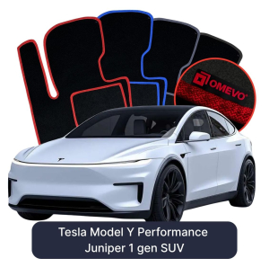 OMEVO Velours-Autofußmatten für Tesla Model Y Performance Juniper  1 gen SUV (2025-2026)
