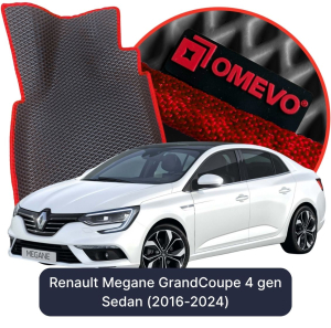 OMEVO 5D Pro EVA Fußmatten für Renault Megane GrandCoupe 4 gen Limousine (2016-2024)