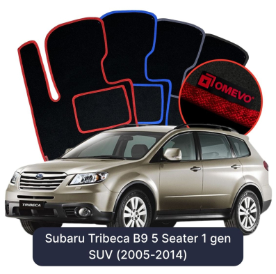 Velours-Autofußmatten OMEVO für Subaru Tribeca B9 5-Sitzer 1 gen SUV (2005-2014)