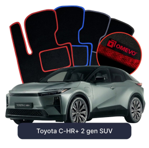 OMEVO Velours-Autofußmatten für Toyota C-HR+ 2 gen SUV (2023-2026)