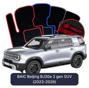 OMEVO Velours-Autofußmatten für BAIC Beijing BJ30e 2 gen SUV (2023-2026)